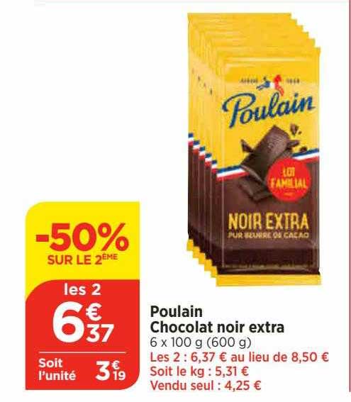 Poulain Chocolat Noir Extra