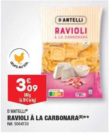 Ravioli à La Carbonara D'antelli