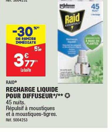 Recharge Liquide Pour Diffuseur Raid