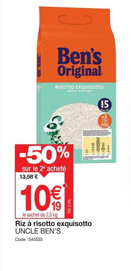 riz à risotto exquisotto uncle ben's