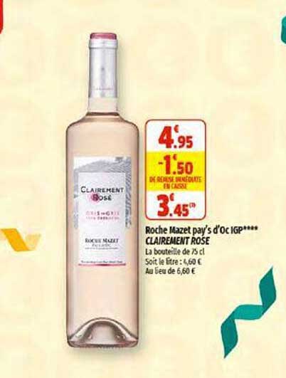 roche mazet pay's d'oc igp clairement rosé