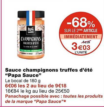 sauce champignons truffes d'été "papa sauce"