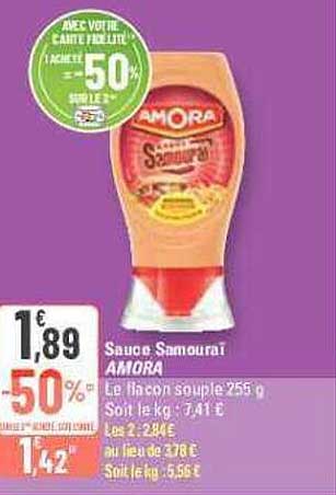 sauce samouraï amora