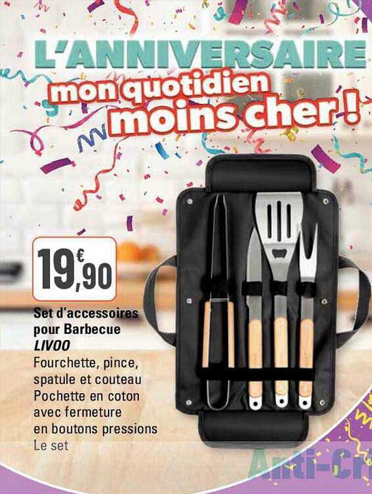 set d'accessoires pour barbecue livoo