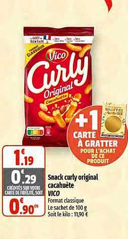 Snack Curly Original Cacahuète Vico