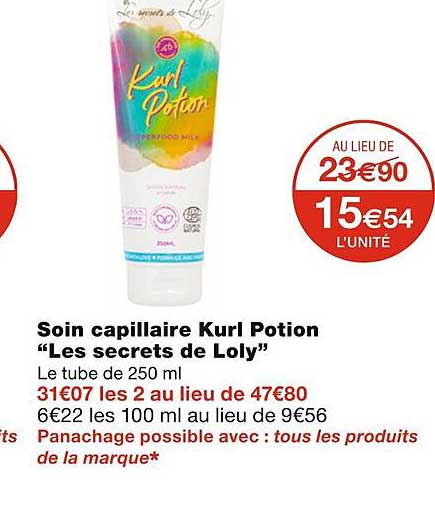 soin capillaire kurl potion "les secrets de loly"