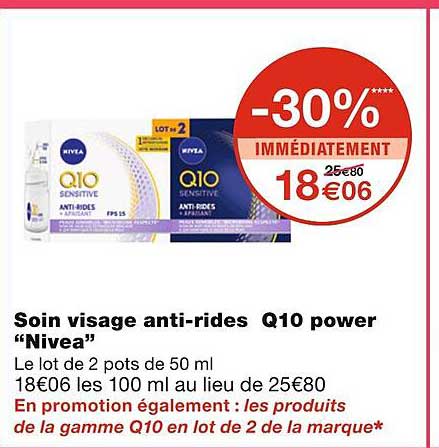 soin visage anti-rides q10 power "nivea"