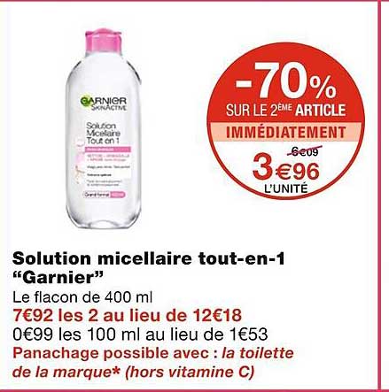 solution micellaire tout-en-1 "garnier"