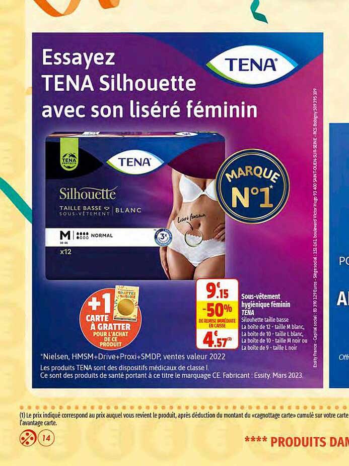 sous-vêtement hygiénique féminin tena