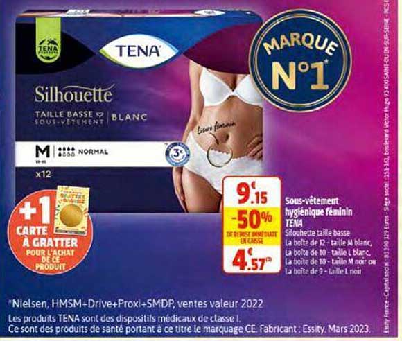 sous-vêtement hygiénique féminin tena
