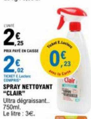 Spray Nettoyant "clair"