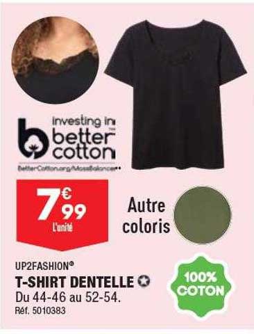 t-shirt dentelle up2fashion