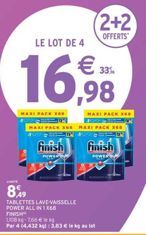 tablettes lave-vaisselle power all in 1 x 68 finish