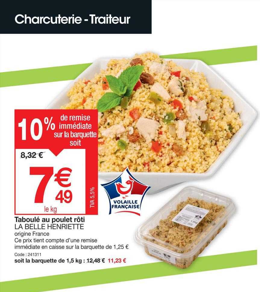 Taboulé Au Poulet Rôti La Belle Henriette