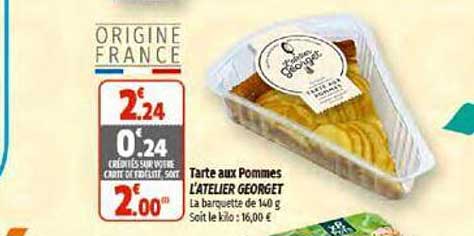tarte aux pommes l'atelier georget