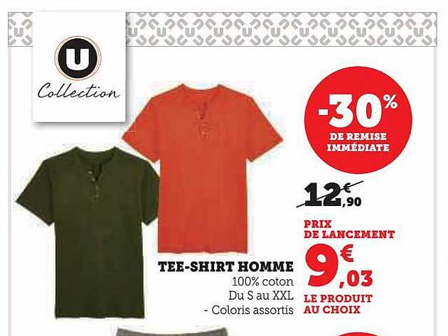 tee-shirt homme u collection