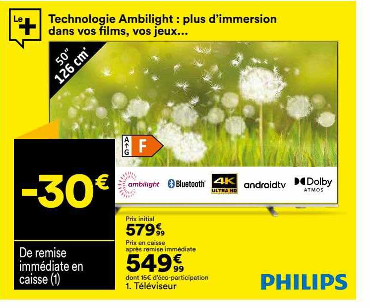 Téléviseur 50" 126 Cm Philips