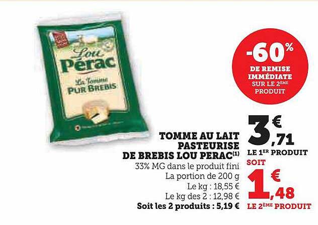 Tomme Au Lait Pasteurisé De Brebis Lou Pérac