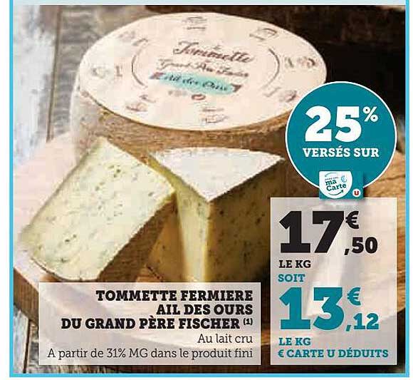 tommette fermière ail des ours du grand père fischer