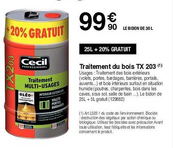 Traitement Du Bois Tx 203 Cecil