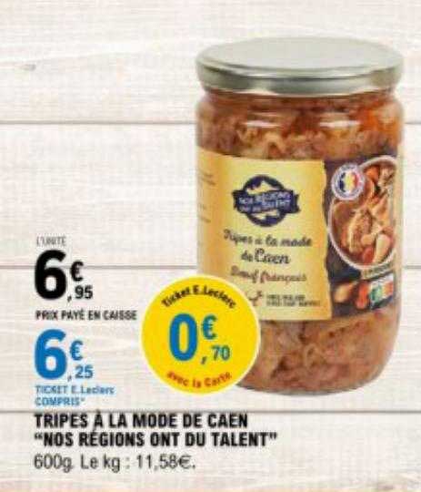 tripes à la mode de caen "nos régions ont du talent"