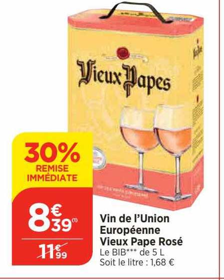 vin de l'union européenne vieux pape rosé