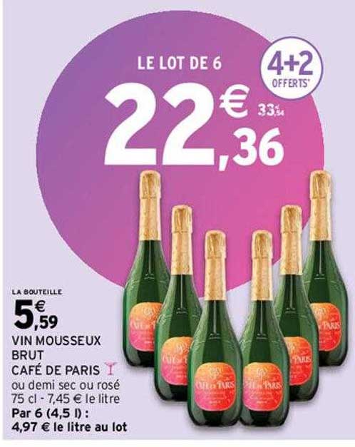 Vin Mousseux Brut Café De Paris
