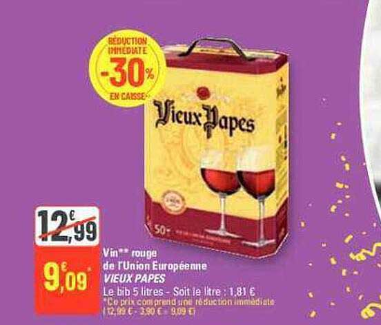 vin rouge de l'union européenne vieux papes