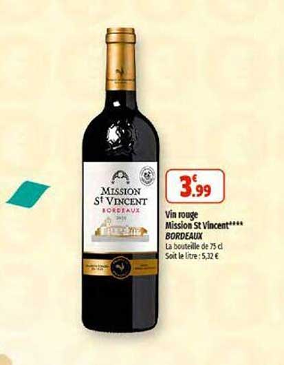 vin rouge mission st vincent bordeaux