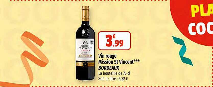 vin rouge mission st vincent bordeaux