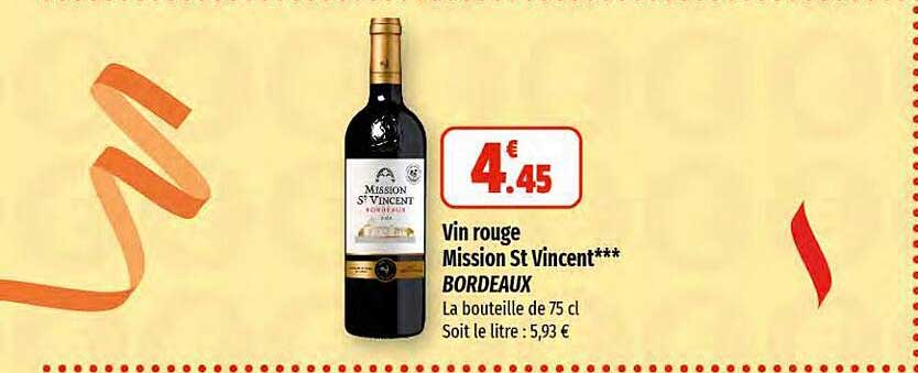 vin rouge mission st vincent bordeaux