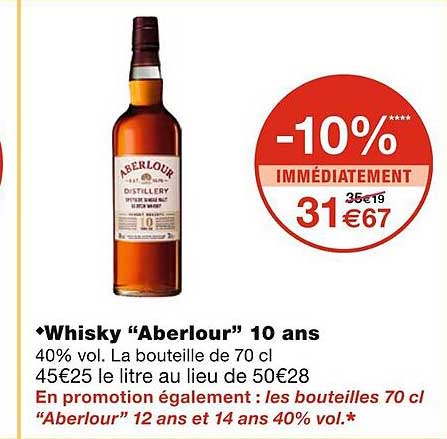 whisky "aberlour" 10 ans