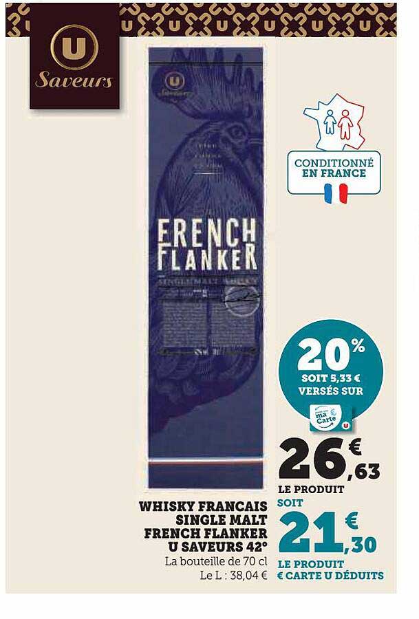 whisky français single malt french flanker u saveurs 42°