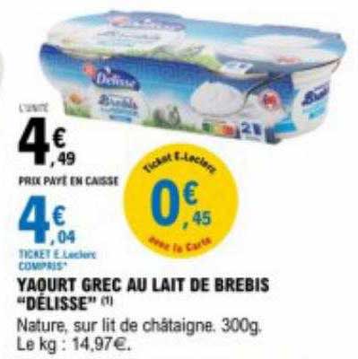 Yaourt Grec Au Lait De Brebis "délisse"