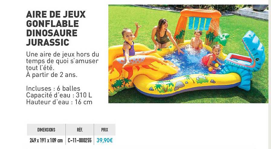 aire de jeux gonflable dinosaure jurassic