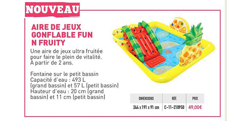 aire de jeux gonflable fun n fruity