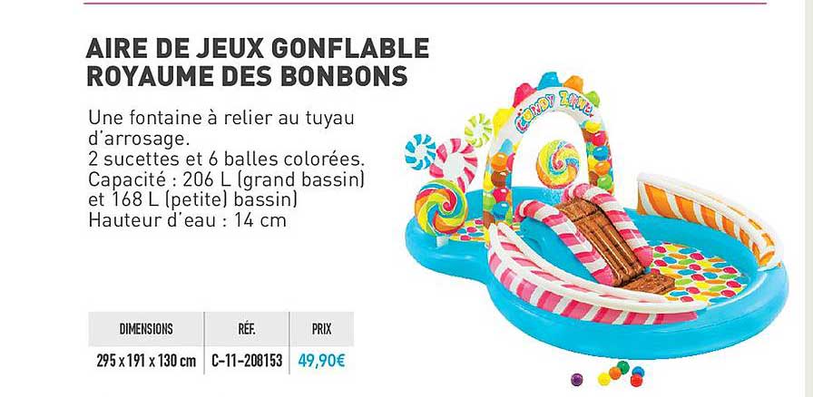 aire de jeux gonflable royaume des bonbons