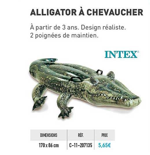 alligator à chevaucher intex