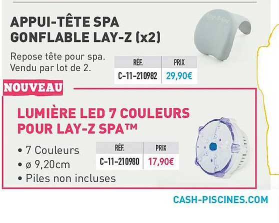 appui tête spa gonflable lay z (x2)