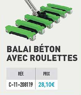 Balai Béton Avec Roulettes