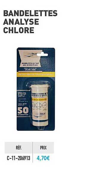 bandelettes analyse chlore