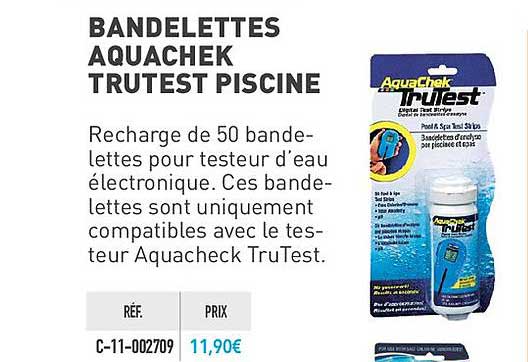 bandelettes aquachek trutest piscine
