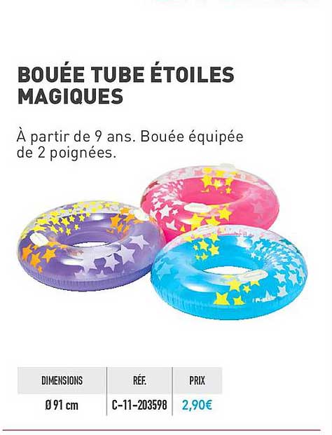 bouée tube étoiles magiques