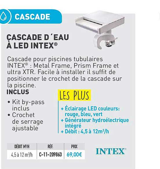 Cascade D'eau à Led Intex
