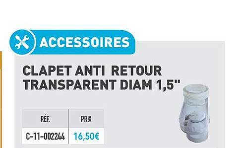 clapet anti retour transparent diam 1.5''