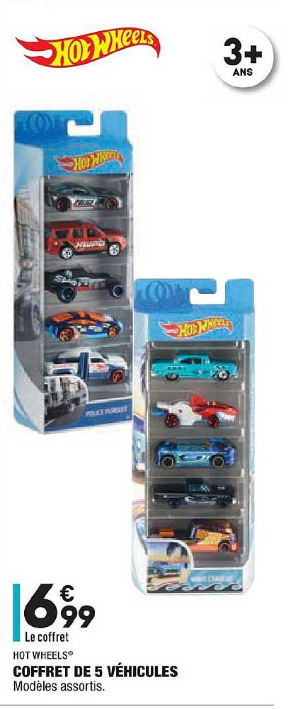 coffret de 5 véhicules hot wheels
