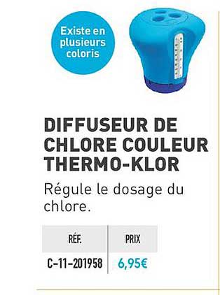 diffuseur de chlore couleur thermo klor
