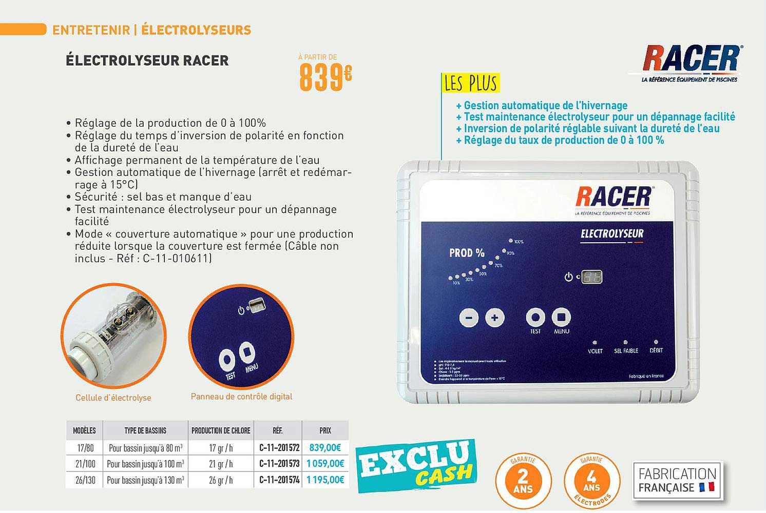 électrolyseur Racer
