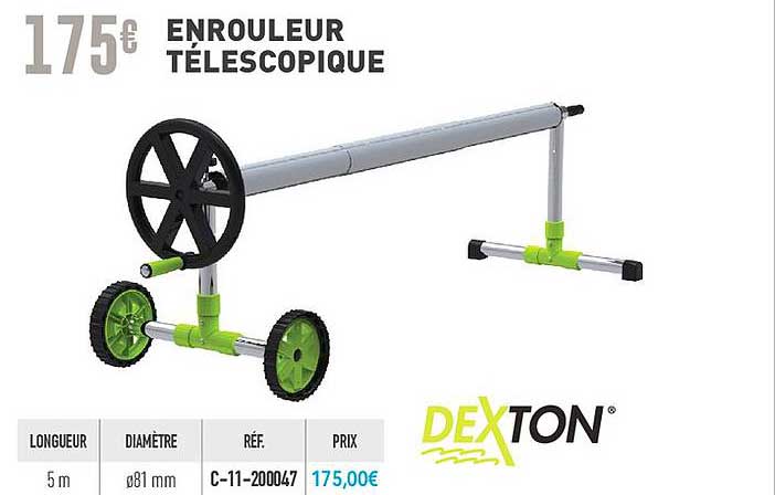 enrouleur télescopique dexton