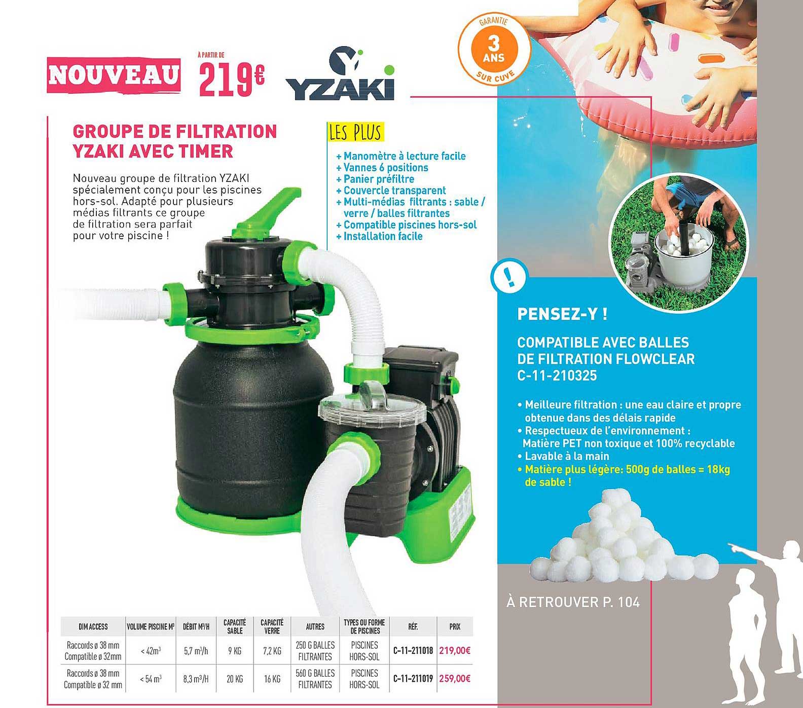 groupe de filtration yzaki avec timer